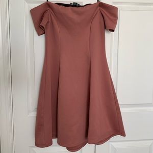 Forever 21 Blush Off the Shoulder Dress